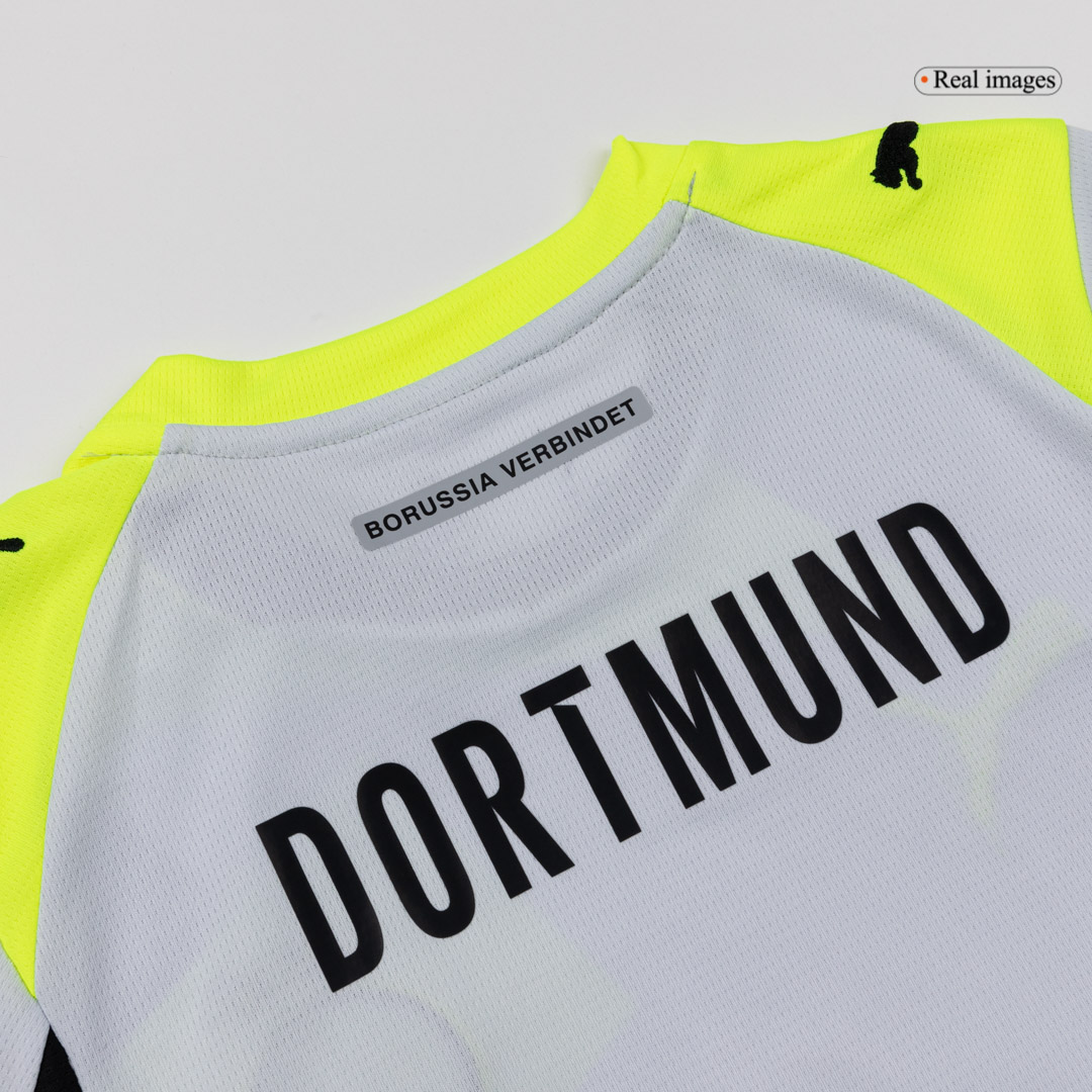 Kids Borussia Dortmund Away Custom Soccer Kits 2025/26 - bestsoccerstore