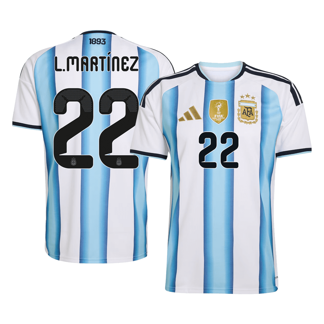 L.MARTÍNEZ #22 Argentina Soccer Jersey Home Shirt World Cup 2026 - bestsoccerstore