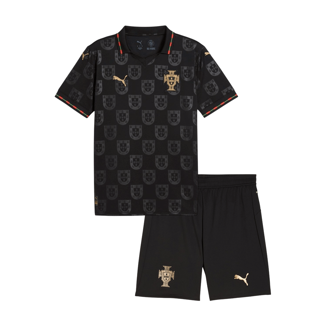 Kids Portugal 'Black Panther' Custom Soccer Kits World Cup 2026 - bestsoccerstore