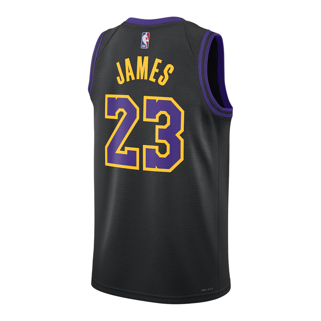 James #23 Los Angeles Lakers 2025/26 Black Swingman NBA Jersey - City Edition - bestsoccerstore