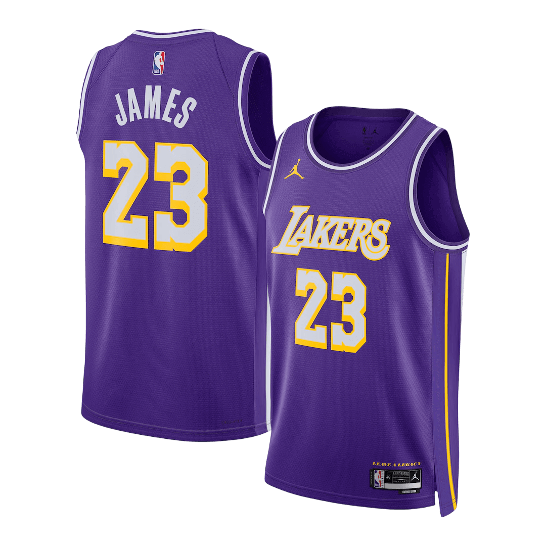 James #23 Los Angeles Lakers Purple Swingman NBA Jersey - Statement Edition - bestsoccerstore