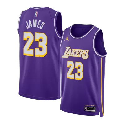 James #23 Los Angeles Lakers Purple Swingman NBA Jersey - Statement Edition - bestsoccerstore