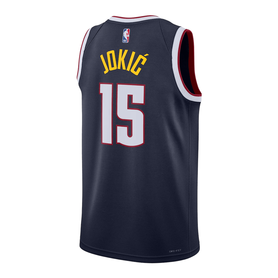 Jokić #15 Denver Nuggets Navy Swingman NBA Jersey - Icon Edition - bestsoccerstore