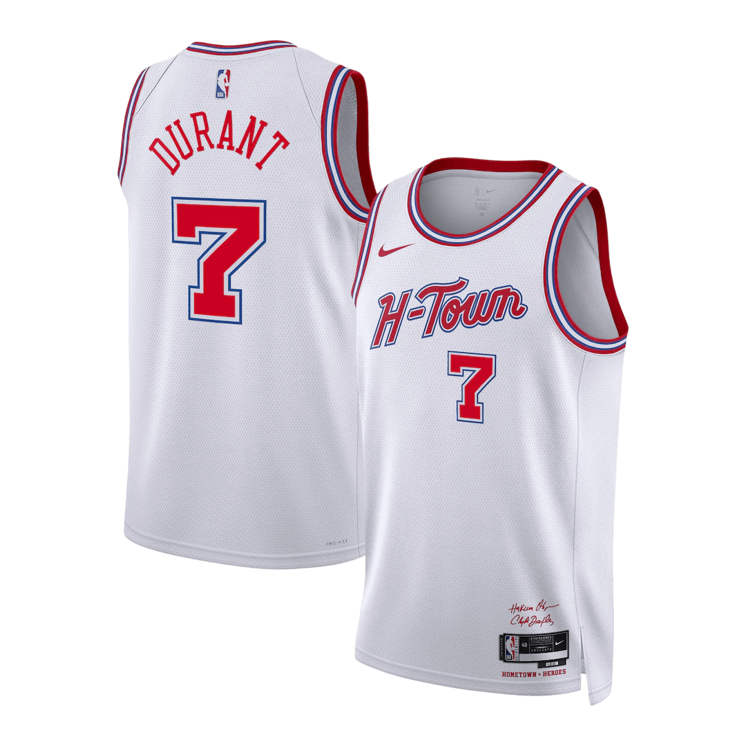 Durant #7 Houston Rockets 2025/26 White Swingman NBA Jersey - City Edition - bestsoccerstore