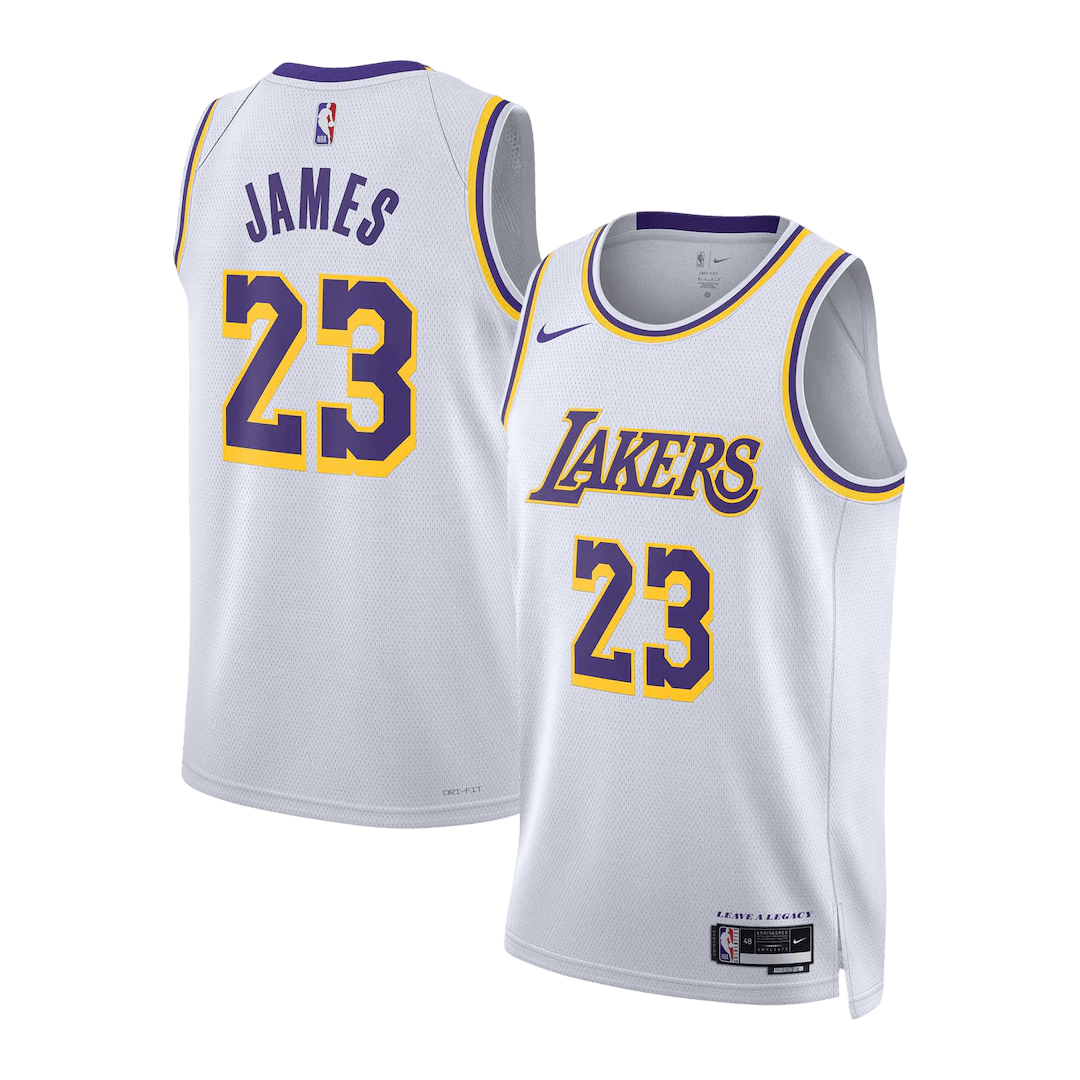 James #23 Los Angeles Lakers White Swingman NBA Jersey - Association Edition - bestsoccerstore