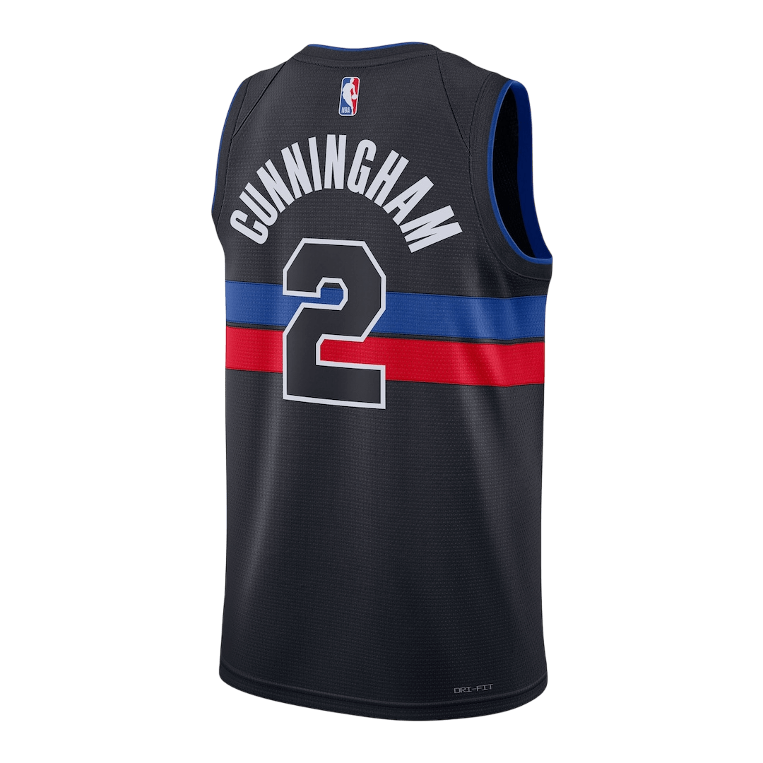 Cunningham #2 Detroit Pistons Black Swingman NBA Jersey - Statement Edition - bestsoccerstore