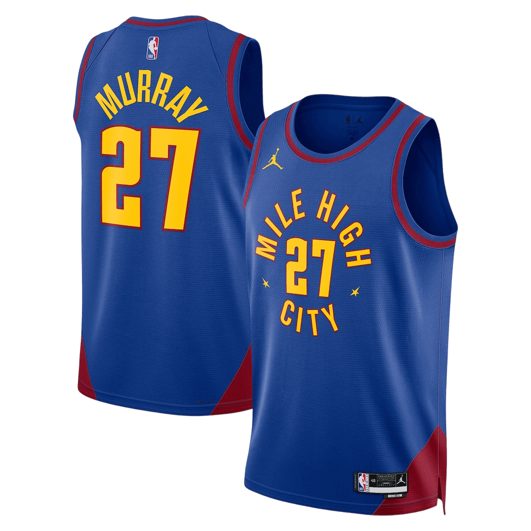 Murray #27 Denver Nuggets Blue Swingman NBA Jersey - Statement Edition - bestsoccerstore