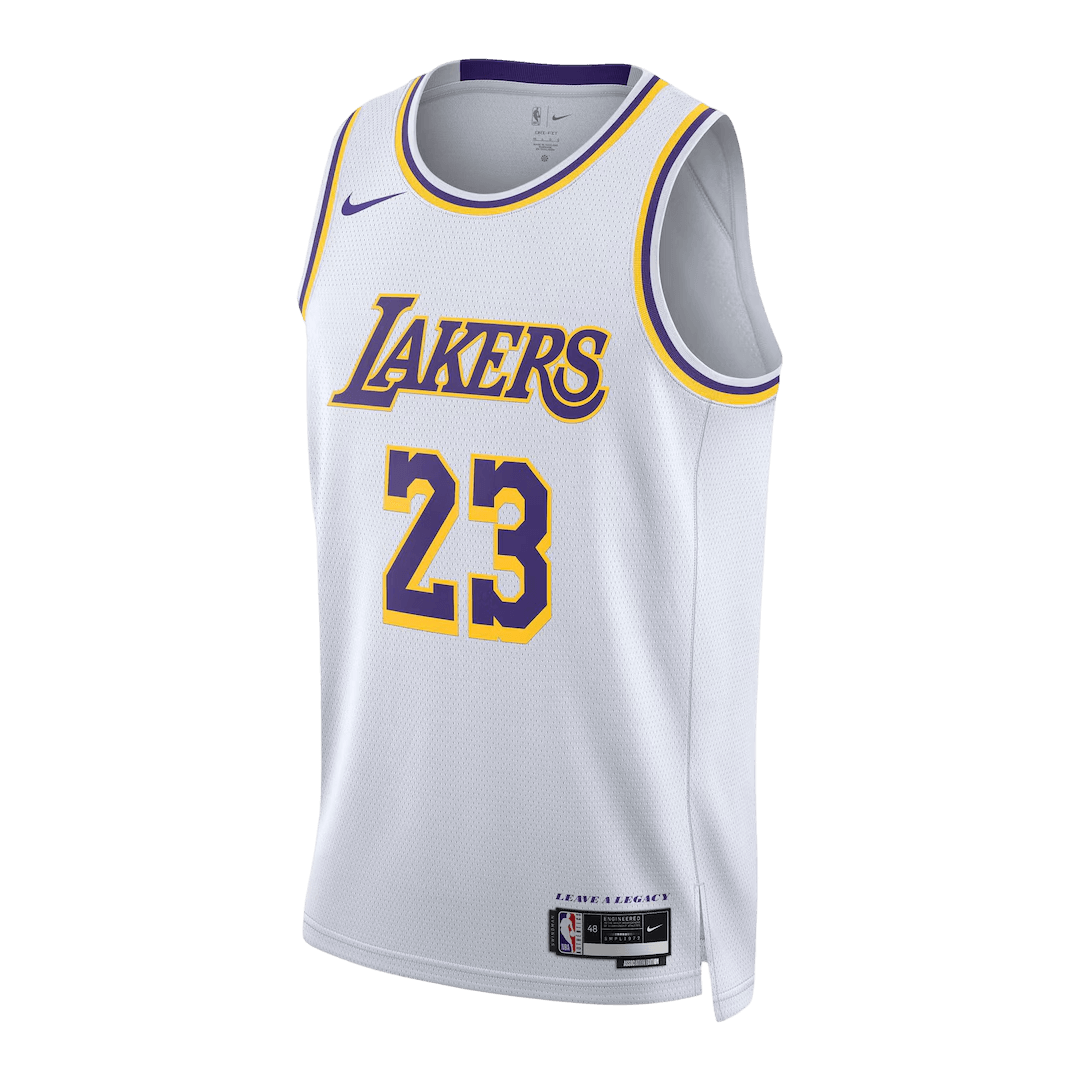 James #23 Los Angeles Lakers White Swingman NBA Jersey - Association Edition - bestsoccerstore