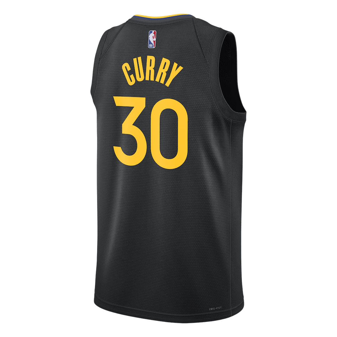 [Free]Curry #30 Golden State Warriors Black Swingman NBA Jersey - Statement Edition - bestsoccerstore