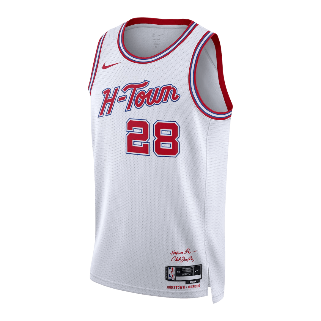 Şengün #28 Houston Rockets 2025/26 White Swingman NBA Jersey - City Edition - bestsoccerstore