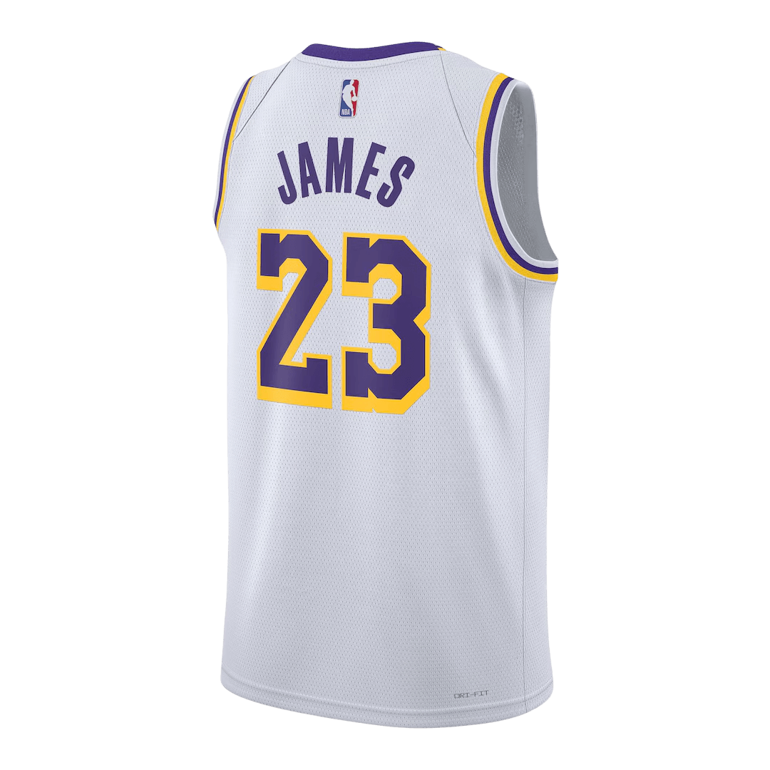 James #23 Los Angeles Lakers White Swingman NBA Jersey - Association Edition - bestsoccerstore