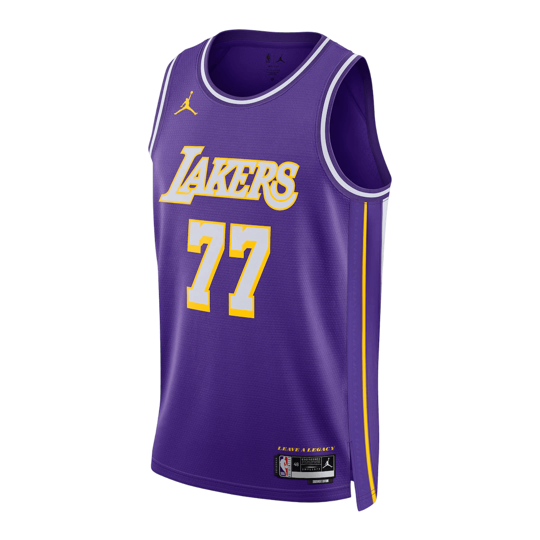 [Free]Dončić #77 Los Angeles Lakers Purple Swingman NBA Jersey - Statement Edition - bestsoccerstore