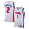 Cunningham #2 Detroit Pistons White Swingman NBA Jersey - Association Edition - bestsoccerstore
