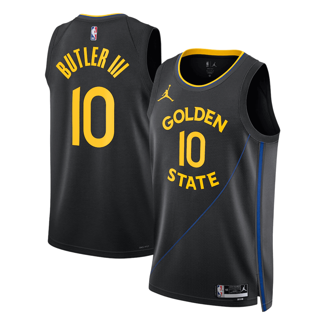 Butler #10 Golden State Warriors Black Swingman NBA Jersey - Statement Edition - bestsoccerstore