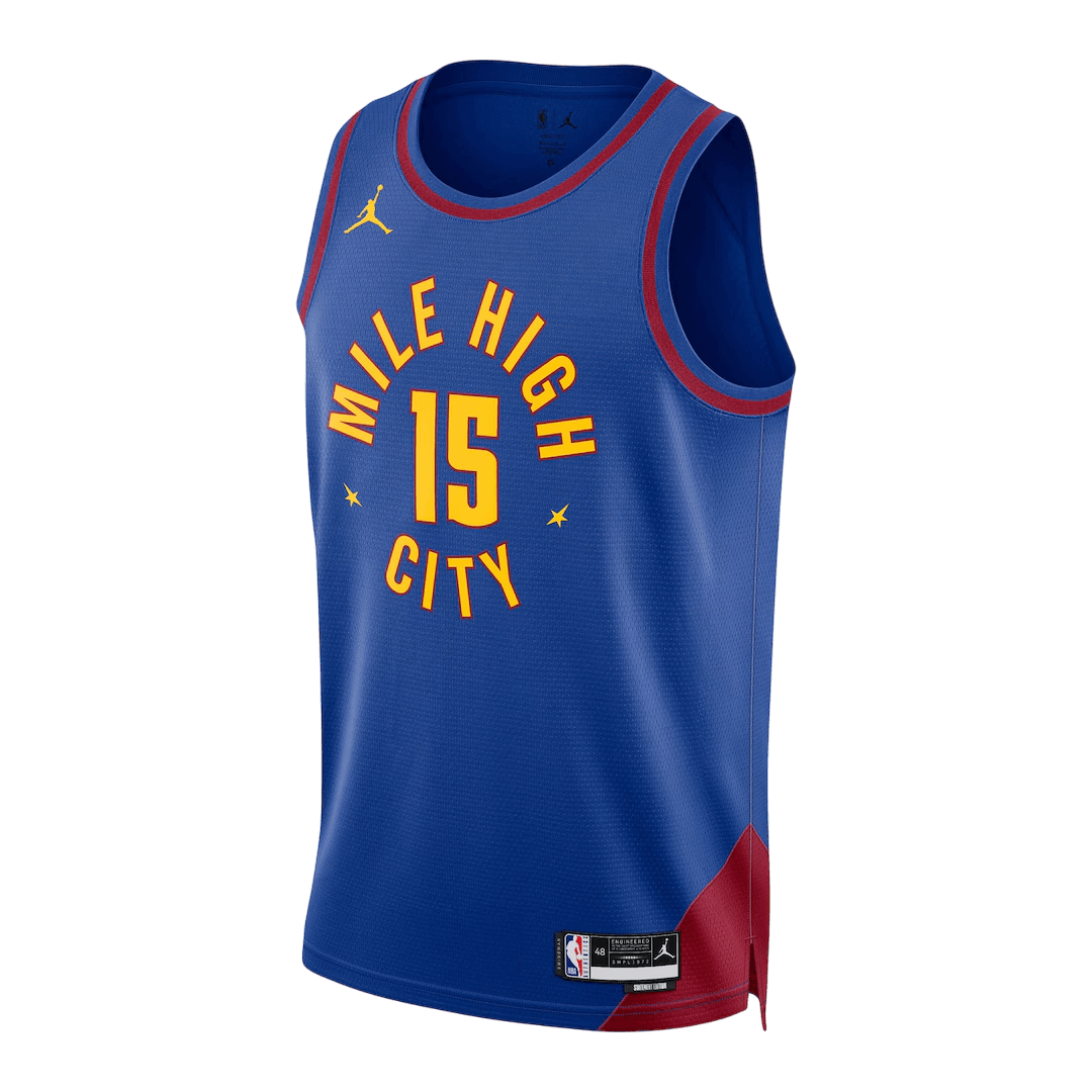 Jokić #15 Denver Nuggets Blue Swingman NBA Jersey - Statement Edition - bestsoccerstore