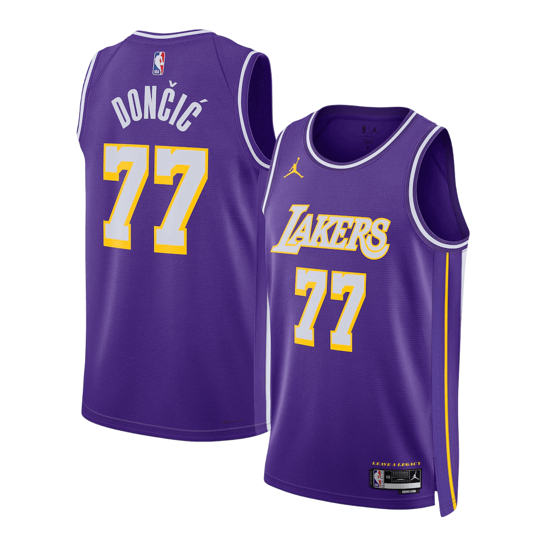 [Free]Dončić #77 Los Angeles Lakers Purple Swingman NBA Jersey - Statement Edition - bestsoccerstore