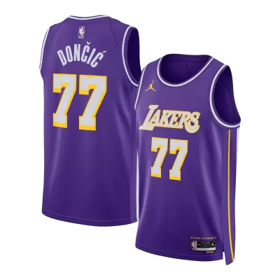 Dončić #77 Los Angeles Lakers Purple Swingman NBA Jersey - Statement Edition - bestsoccerstore