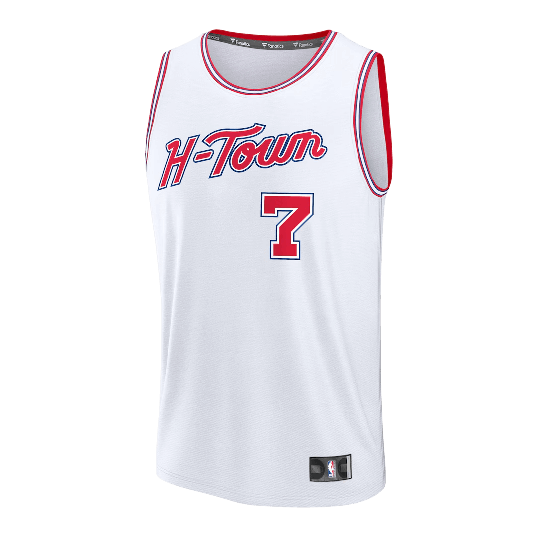 Durant #7 Houston Rockets 2025/26 White Swingman NBA Jersey - City Edition - bestsoccerstore