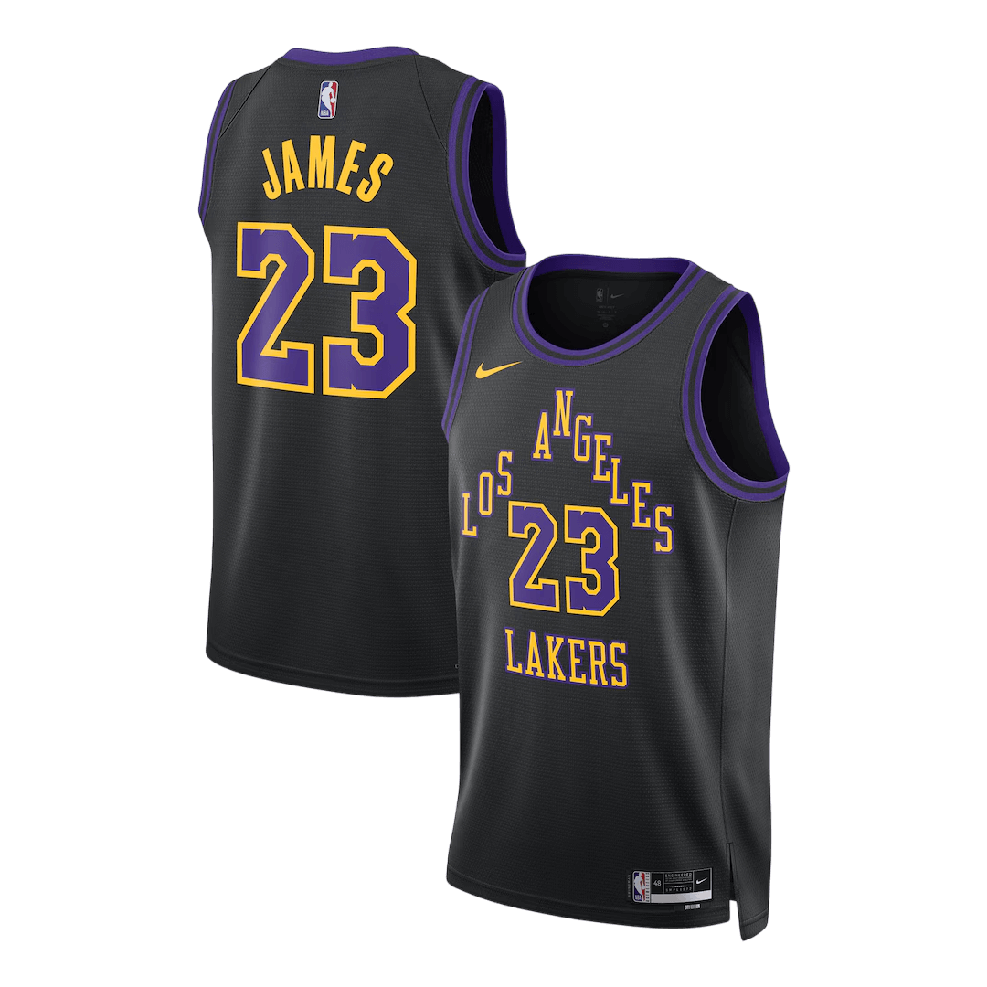 James #23 Los Angeles Lakers 2025/26 Black Swingman NBA Jersey - City Edition - bestsoccerstore