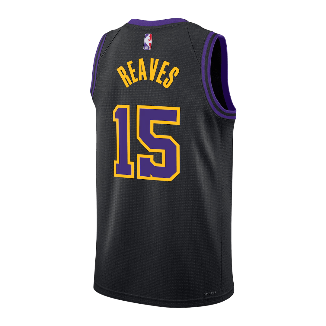 Reaves #15 Los Angeles Lakers 2025/26 Black Swingman NBA Jersey - City Edition - bestsoccerstore