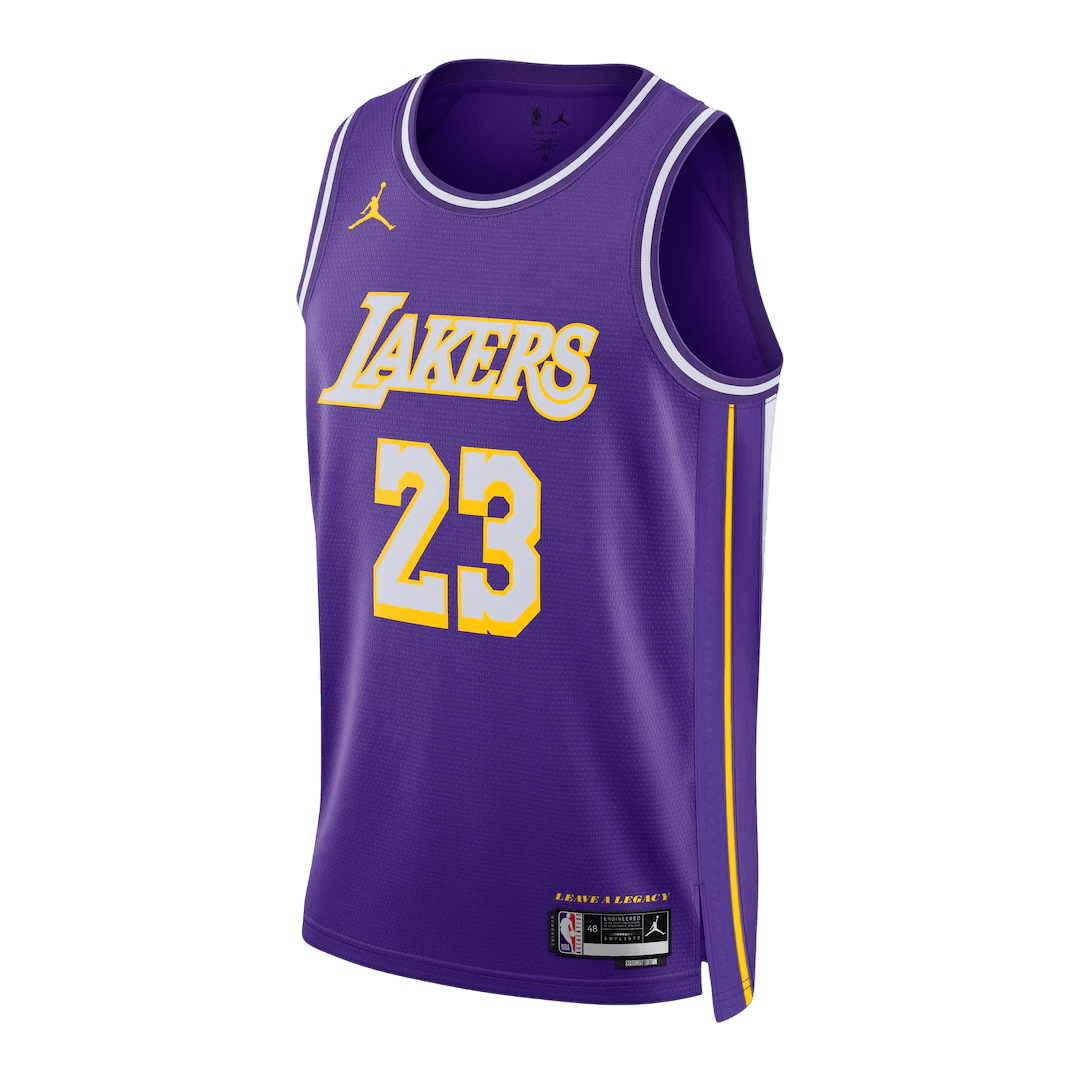 James #23 Los Angeles Lakers Purple Swingman NBA Jersey - Statement Edition - bestsoccerstore