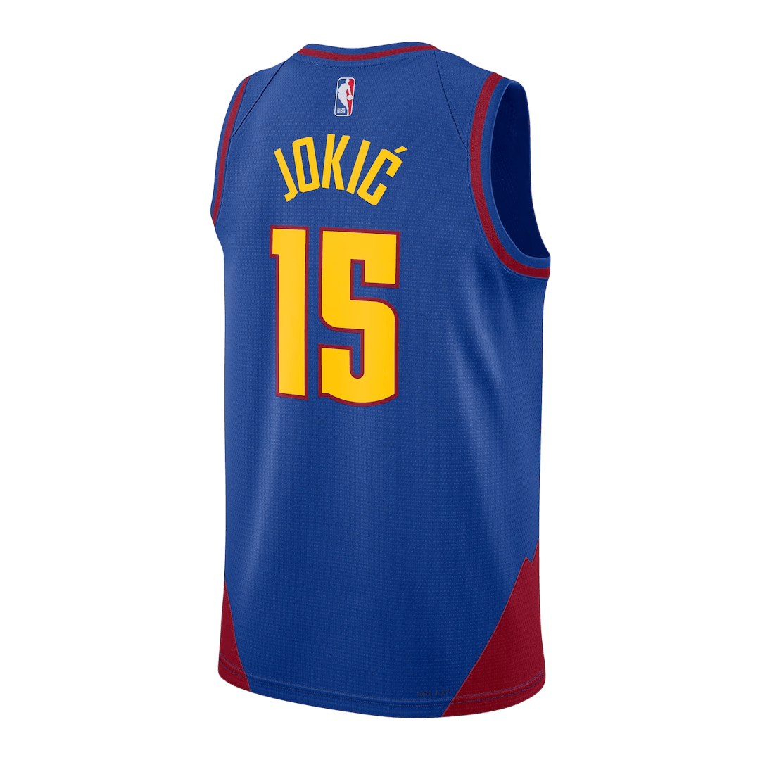 Jokić #15 Denver Nuggets Blue Swingman NBA Jersey - Statement Edition - bestsoccerstore