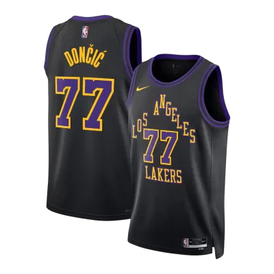 Dončić #77 Los Angeles Lakers 2025/26 Black Swingman NBA Jersey - City Edition - bestsoccerstore