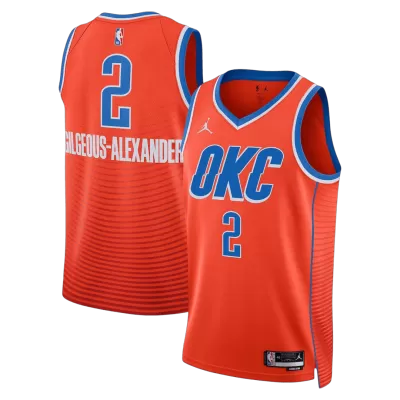 Gilgeous-Alexander #2 Oklahoma City Thunder Red Swingman NBA Jersey - Statement Edition - bestsoccerstore