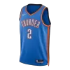 Gilgeous-Alexander #2 Oklahoma City Thunder Blue Swingman NBA Jersey - Icon Edition - bestsoccerstore