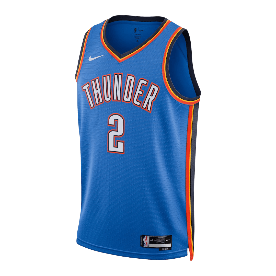 Gilgeous-Alexander #2 Oklahoma City Thunder Blue Swingman NBA Jersey - Icon Edition - bestsoccerstore