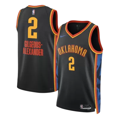 Gilgeous-Alexander #2 Oklahoma City Thunder Black Swingman NBA Jersey - City Edition - bestsoccerstore