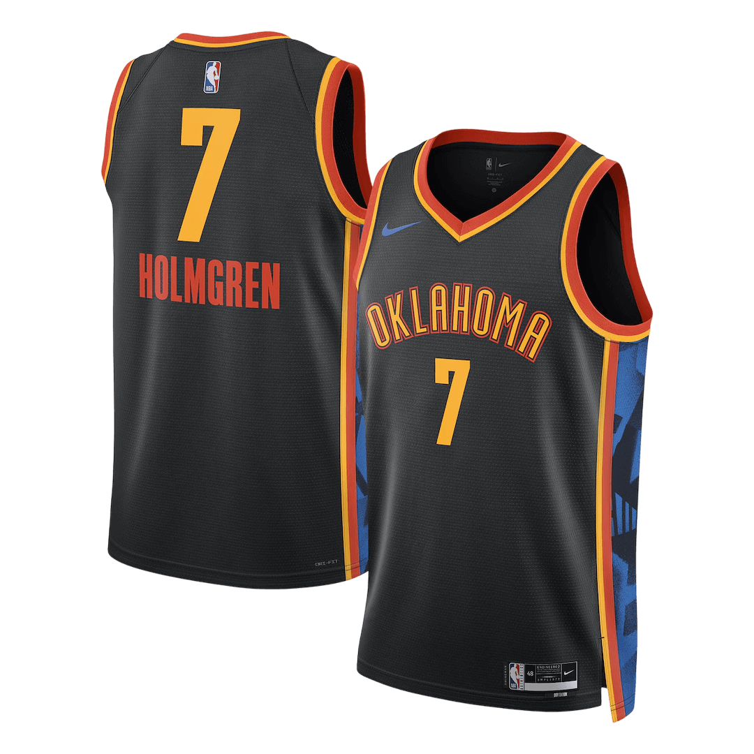 Holmgren #7 Oklahoma City Thunder Black Swingman NBA Jersey - City Edition - bestsoccerstore