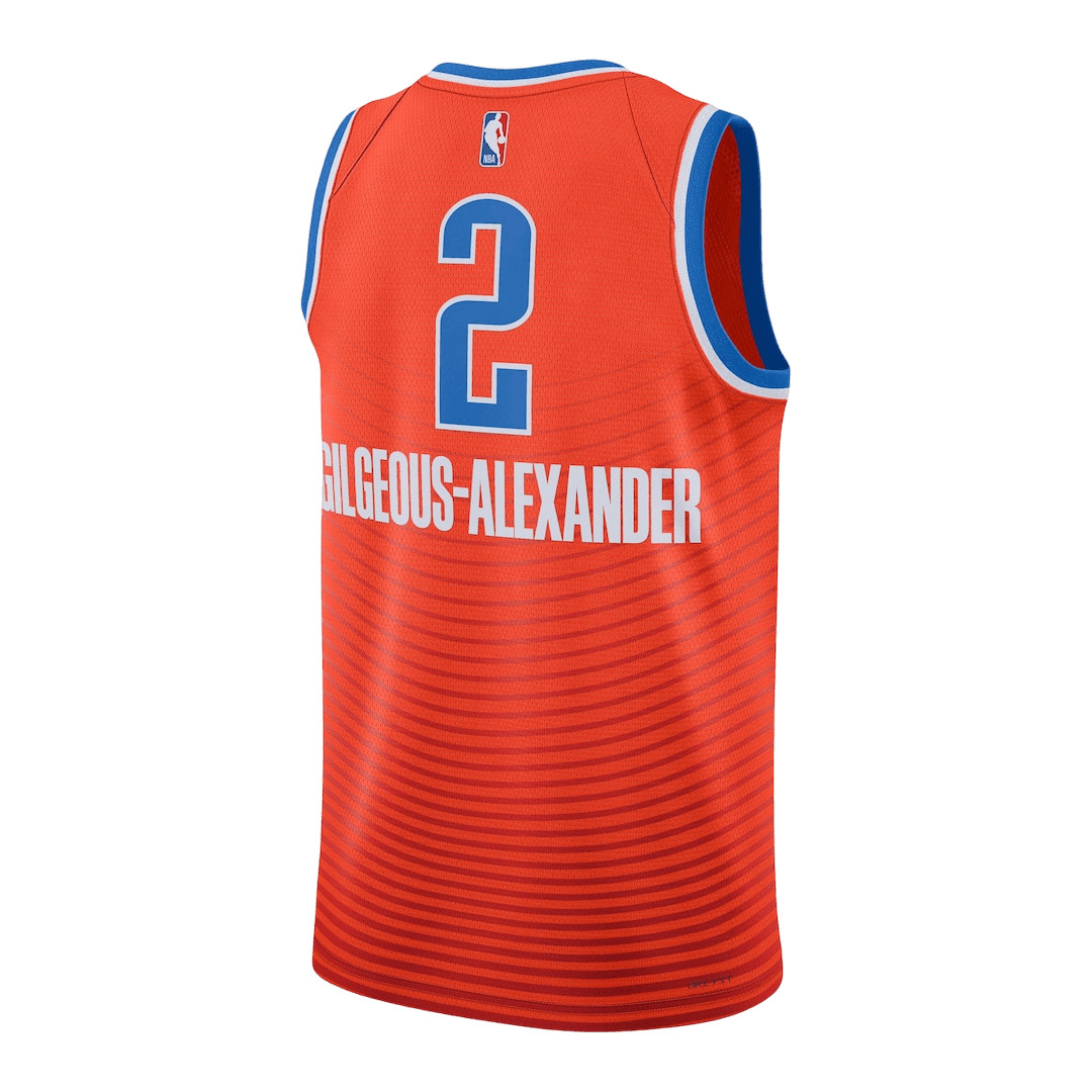 Gilgeous-Alexander #2 Oklahoma City Thunder Red Swingman NBA Jersey - Statement Edition - bestsoccerstore