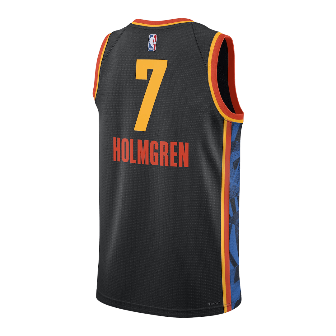 Holmgren #7 Oklahoma City Thunder Black Swingman NBA Jersey - City Edition - bestsoccerstore