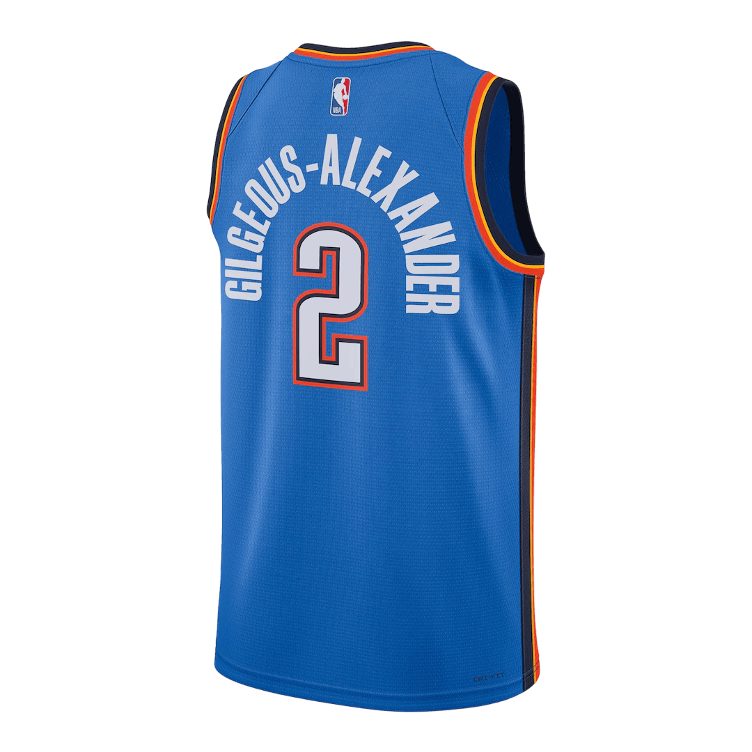 Gilgeous-Alexander #2 Oklahoma City Thunder Blue Swingman NBA Jersey - Icon Edition - bestsoccerstore