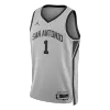 Wembanyama #1 San Antonio Spurs Gray Swingman NBA Jersey - Statement Edition - bestsoccerstore