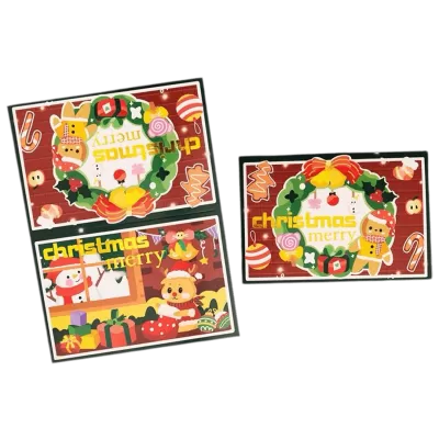 Custom Christmas Card – Christmas Wreath – Personalized Message - bestsoccerstore