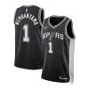 Wembanyama #1 San Antonio Spurs Black Swingman NBA Jersey - Icon Edition - bestsoccerstore