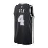 Fox #4 San Antonio Spurs Black Swingman NBA Jersey - Icon Edition - bestsoccerstore
