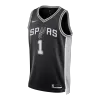 Wembanyama #1 San Antonio Spurs Black Swingman NBA Jersey - Icon Edition - bestsoccerstore