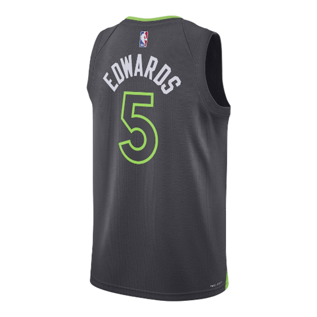 EDWARDS #5 Minnesota Timberwolves Black Swingman NBA Jersey - Statement Edition - bestsoccerstore