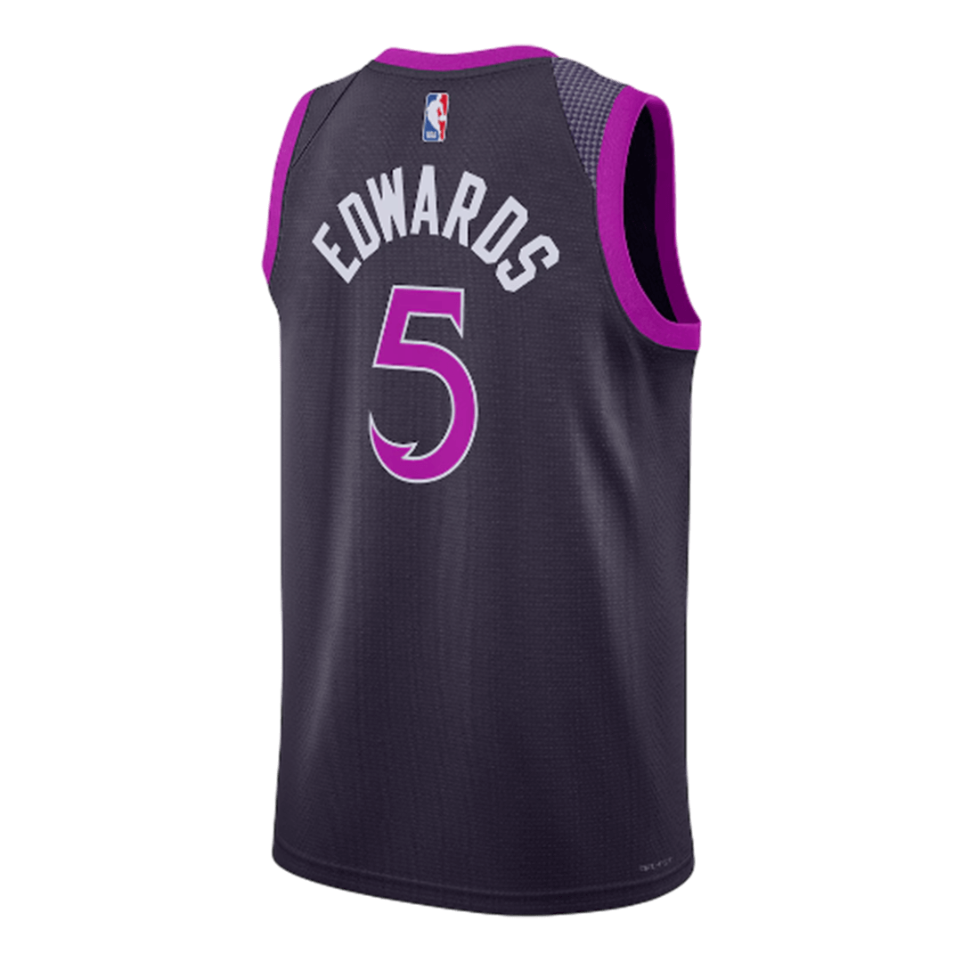 EDWARDS #5 Minnesota Timberwolves Purple Swingman NBA Jersey - City Edition - bestsoccerstore