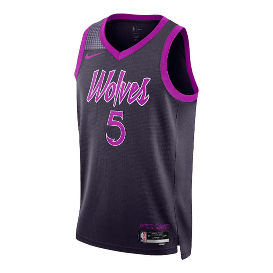 EDWARDS #5 Minnesota Timberwolves Purple Swingman NBA Jersey - City Edition - bestsoccerstore