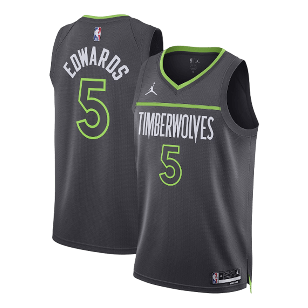 EDWARDS #5 Minnesota Timberwolves Black Swingman NBA Jersey - Statement Edition - bestsoccerstore