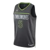 EDWAROS #5 Minnesota Timberwolves 2026 Black Swingman NBA Jersey - Statement Edition - bestsoccerstore