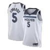 EDWAROS #5 Minnesota Timberwolves 2026 White Swingman NBA Jersey - Association Edition - bestsoccerstore