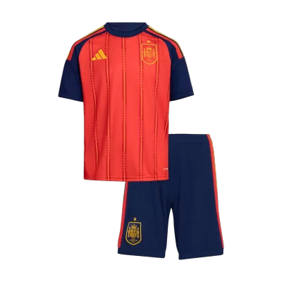Kids Spain Home Custom Soccer Kits World Cup 2026 - bestsoccerstore
