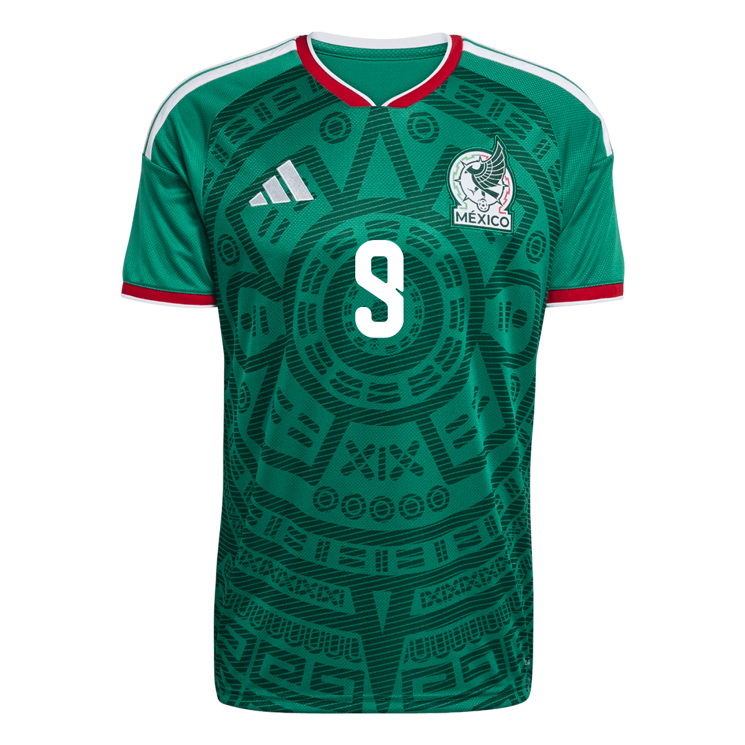 Mexico Raúl #9 Soccer Jersey Home Custom Shirt World Cup 2026 - bestsoccerstore