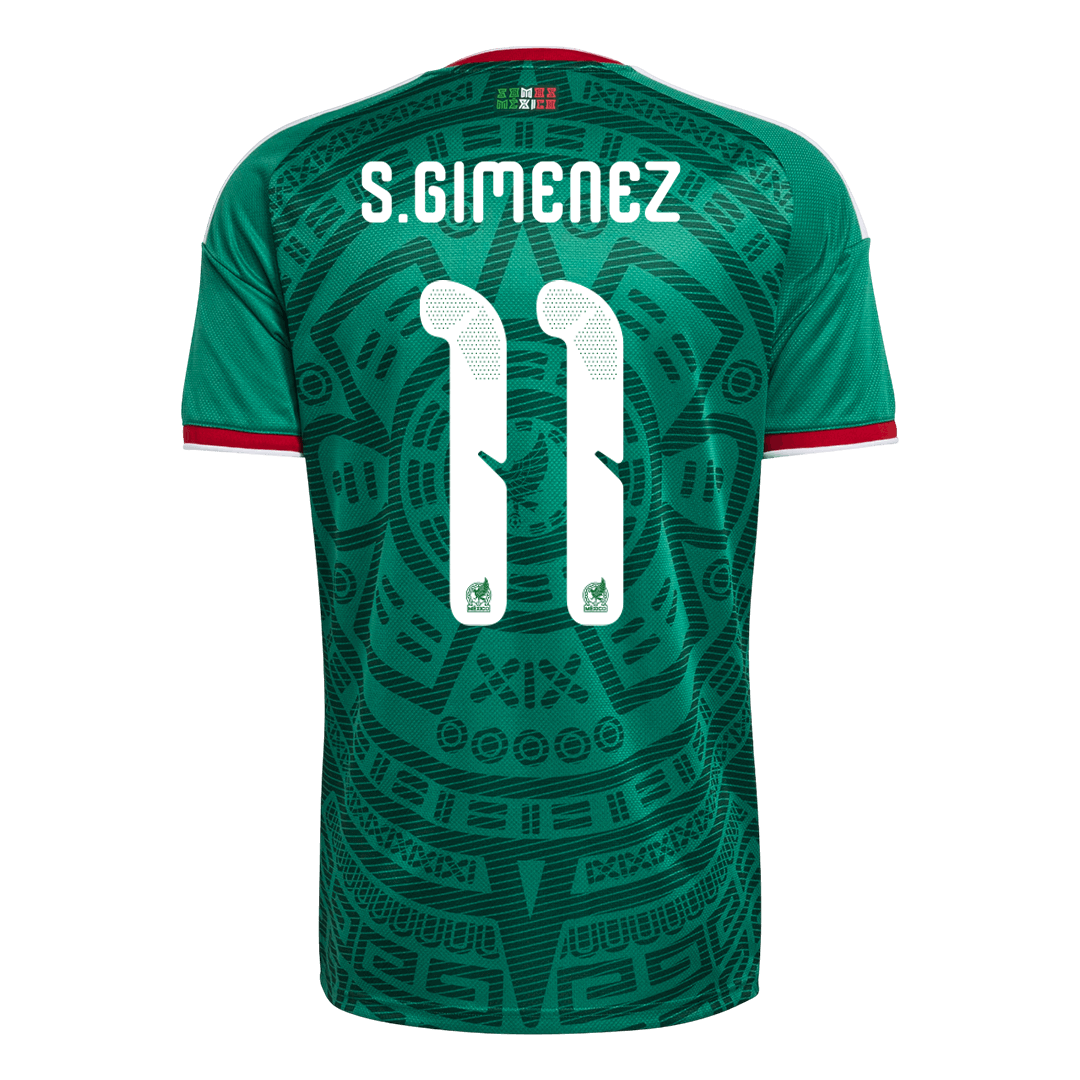 Mexico S.GIMENEZ #11 Soccer Jersey Home Custom Shirt World Cup 2026
