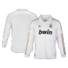 Real Madrid Retro Jersey Home Long Sleeve Soccer Shirt 2011/12 - bestsoccerstore
